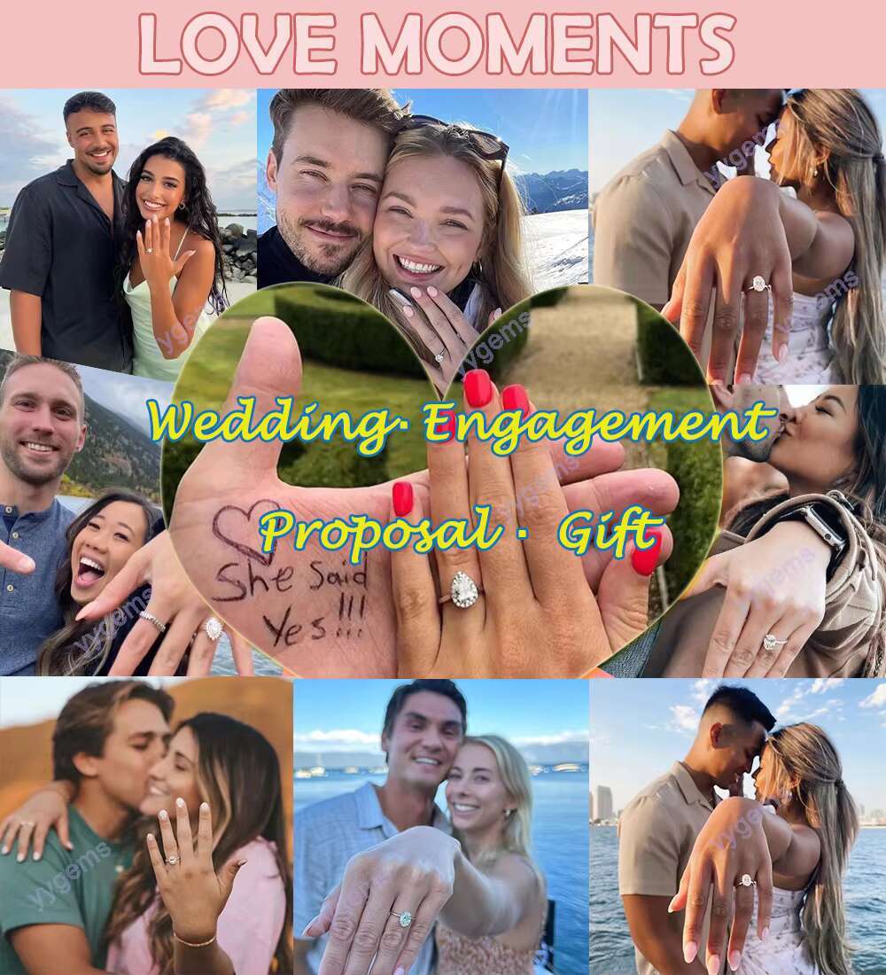 Custom Fine Jewelry 1ct D Color Emerald Cut Moissanite Halo Ring 18K White Gold Moissanite Jewelry Wedding Engagement Ring