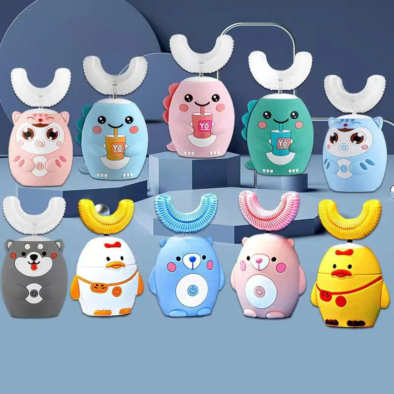 U Shaped Electric Toothbrush Replacement Heads for 360 Degree Sonic Electric Toothbrush Kids Children Adults Silicone Brush Head 251113