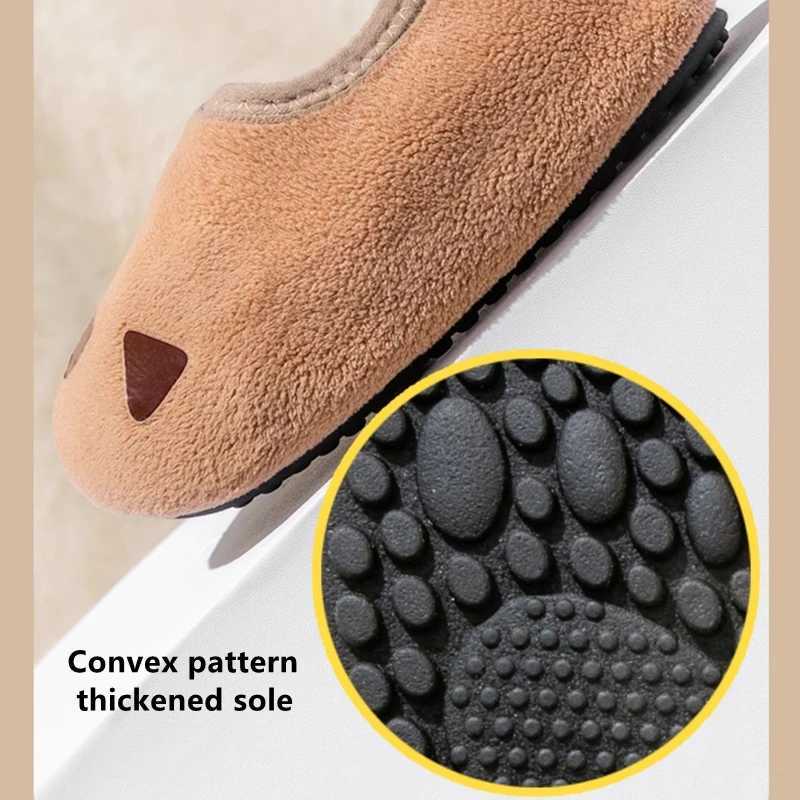 Children Indoor Shoes With Soft Soles Kids Anti Slip And Breathable Plush Floor Shoes Boys And Girls Winter Cotton ShoesW251121