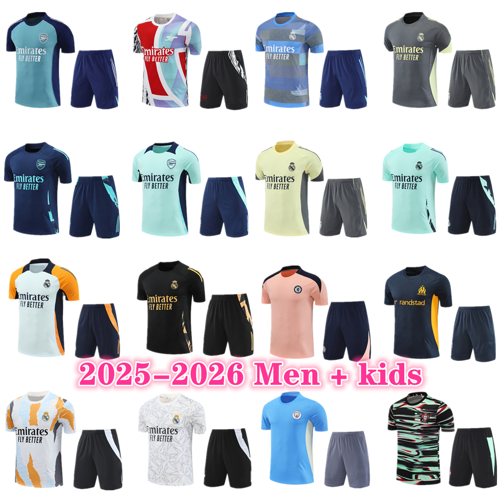 2025 2026 om Madrids Arsen Inter tracksuit soccer jerseys training shirt Men and kids 24 25 26 football tracksuit jersey shorts kits Maillot Foot camiseta