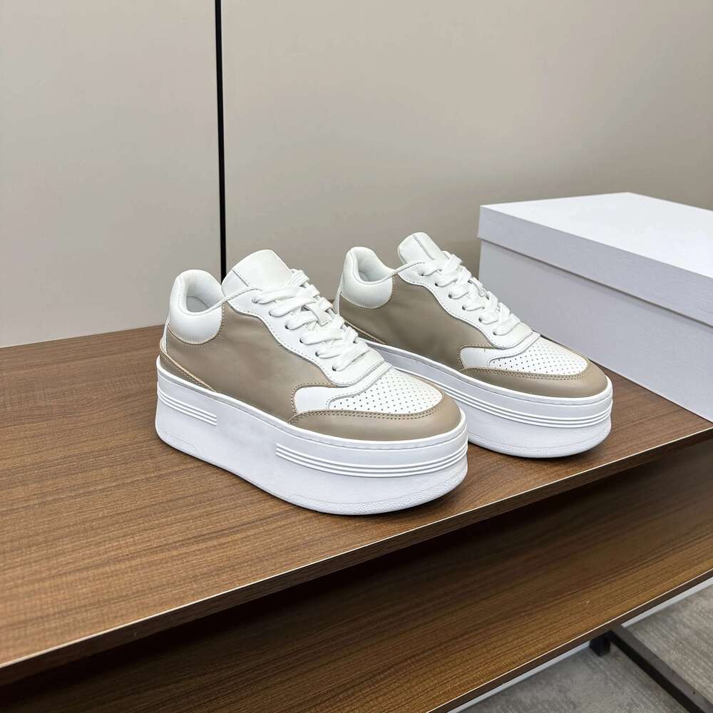 Women Size35-41 Genuine Leather Sneakers Flat Platform Sports Leisure Flats Mixed Color Designer Shoes atillas De Mujer