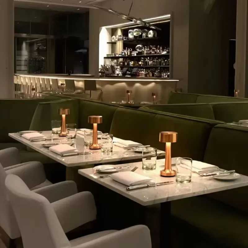 Retro Table Lamp Metal Touch Decor for Bar Coffee Table Restaurant Decoration Light Desk LED Rechargeable Night Lights Bedroom C251121