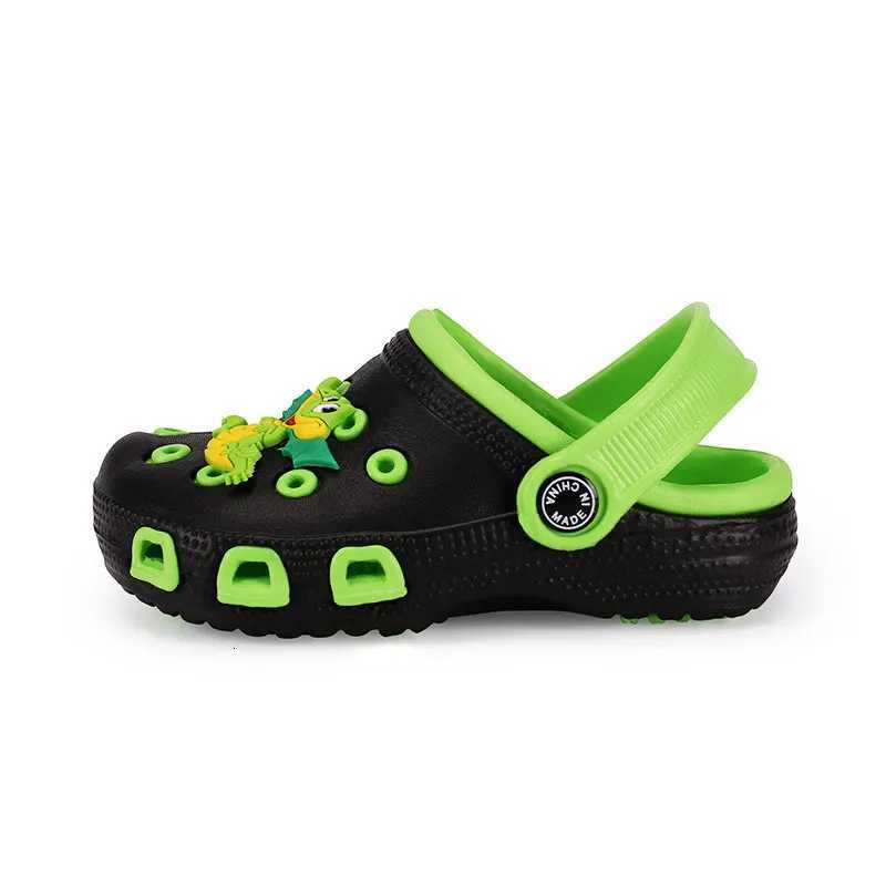 EUR24-35 Children Mules Clogs Kids Summer Garden Cute Cartoons Shoes Girl Boy Beach Shoes Candy Color Hole Baby Shoes SandalsW251121