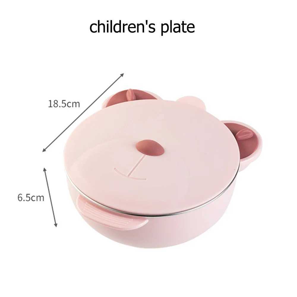 Cutlery Insulation Feeding Dinner Plate Lunch Box Baby Tableware Portable Suction Stainless Steel Bowl Kids Bento BoxM251121