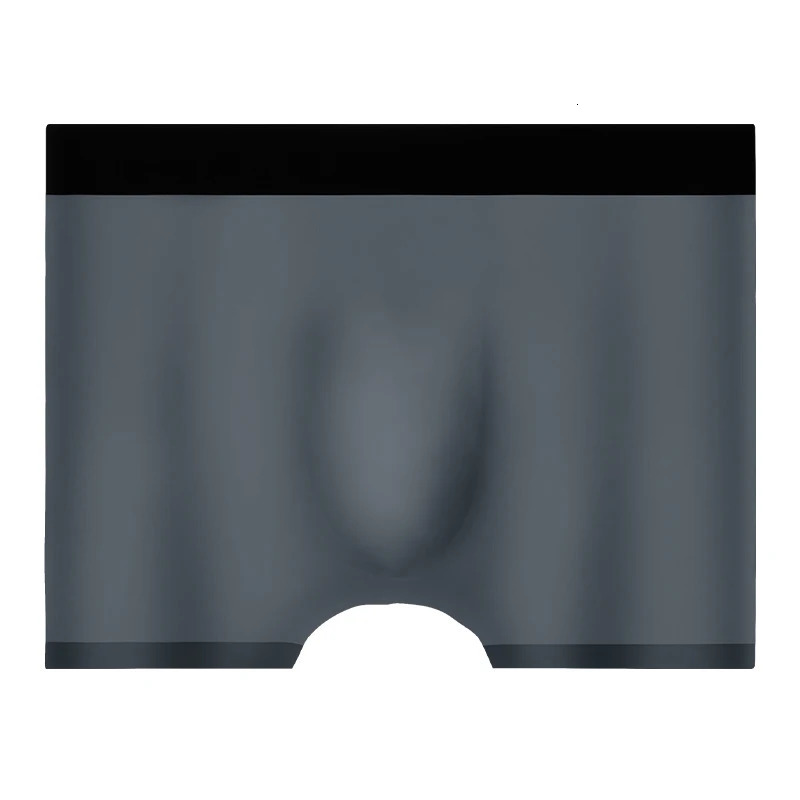 Mens underwear mens ice silk 3D molded boxer seamless thin boxing shorts summer breathable 250417