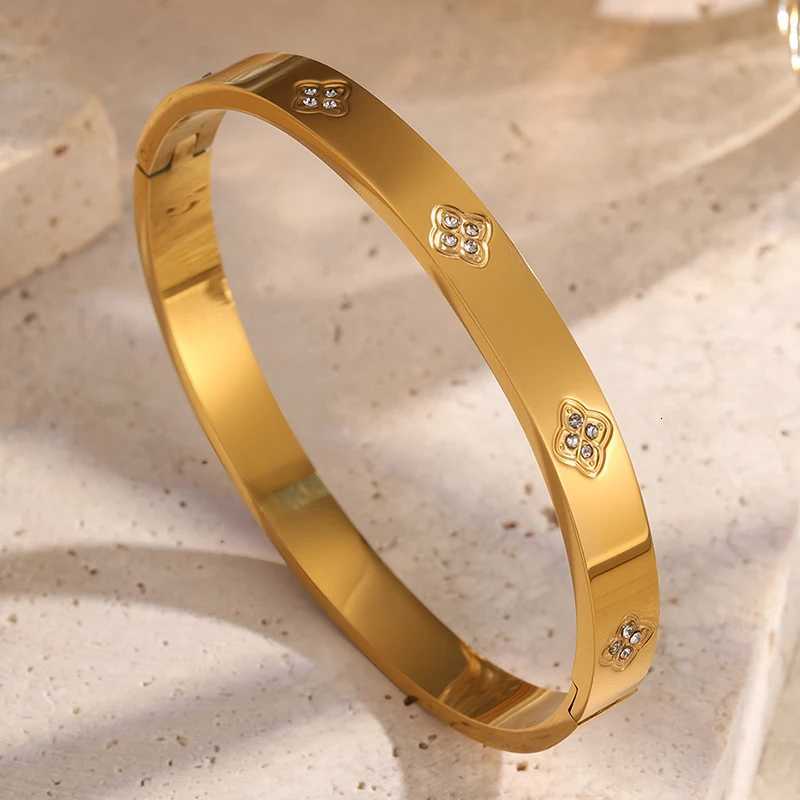 Yupsk 3Pcs Zircon Inlay Stacked Bracelets Suitable For Women Fashionable Party Jewelry Accessory Gift Set To WearW251121