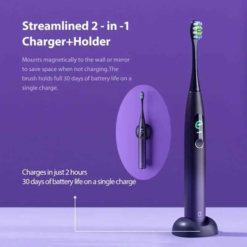 Oclean X Pro Sonic Electric Toothbrush Whitening Teeth Vibrator Wireless Charge 40 Days Works Smart APP Ultrasonic Check QH2 C251121