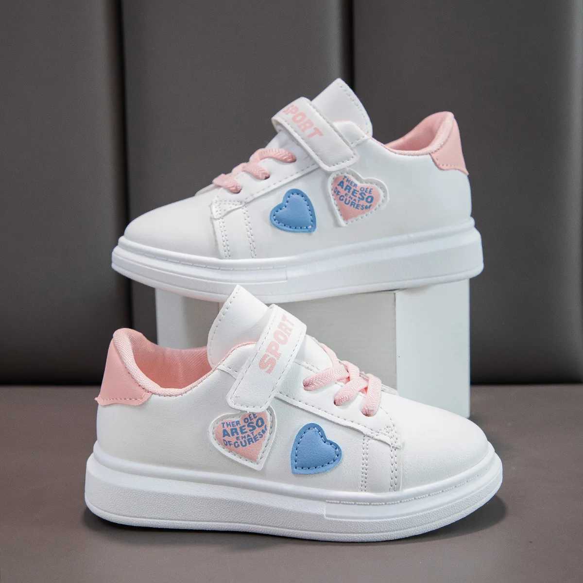2025 New Spring Autumn Girls White Sneakers Korean Style Versatile Kids Sports Shoes Casual Shoes for Little GirlsW251121