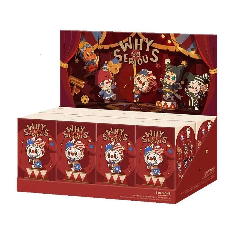 Authentic New LABUBU WHYSOSERIOUS Series Circus Clown Blind Box Toys Kawaii Anime Action Surprise Halloween Gifts Dolls