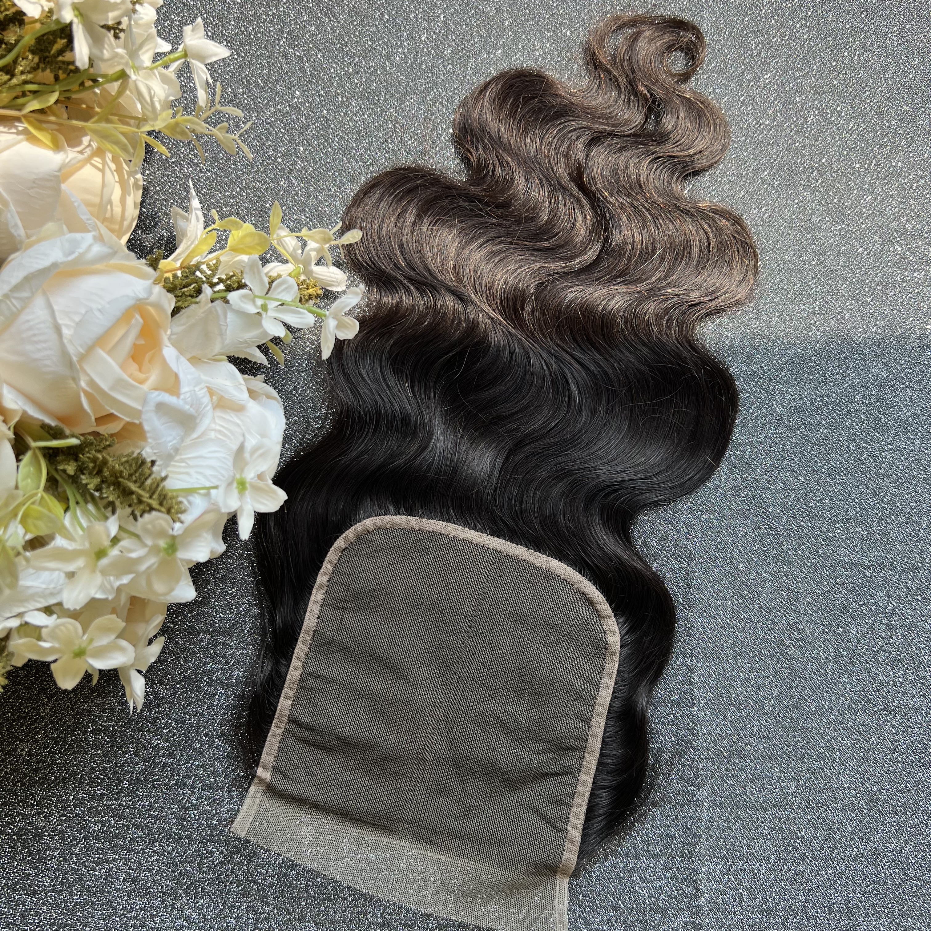 3 Bundles With Closure Human Hair Body Wave Side Free Part 4X4 5X5 6X6 Peruvian Virgin Hair Extensions Weave 4PCS Full Head Wholesale Supplier Basic S