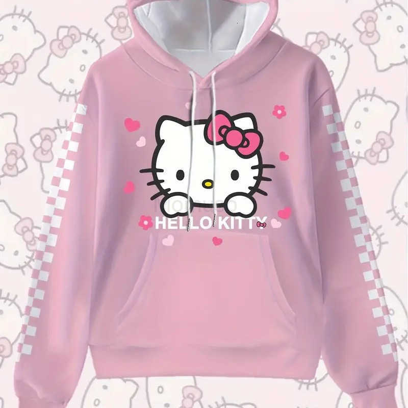 Sanrio 3D New Cat Ear Hooded Sweatshirt Hello Kitty Cinnamoroll Kuromi H2511211