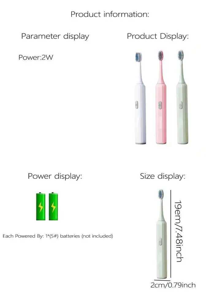 Automatic Electric Toothbrush Soft Bristls With Sonic Electric Toothbrush Adult Oral Teeth Cleaning Sonic Toothbrushes C251121