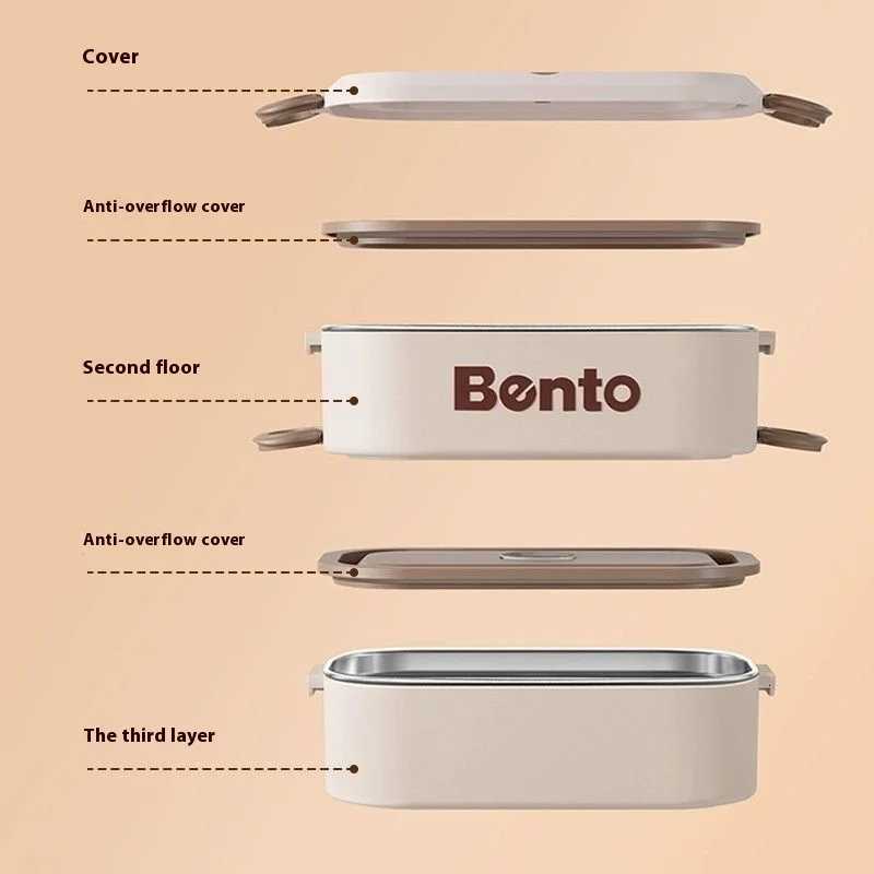 900ML Packed Lunch Microwave Available Lunch Box Picnic Salad Office Adults Student Thermal Insulation Stainless Steel Lunch BoxM251121