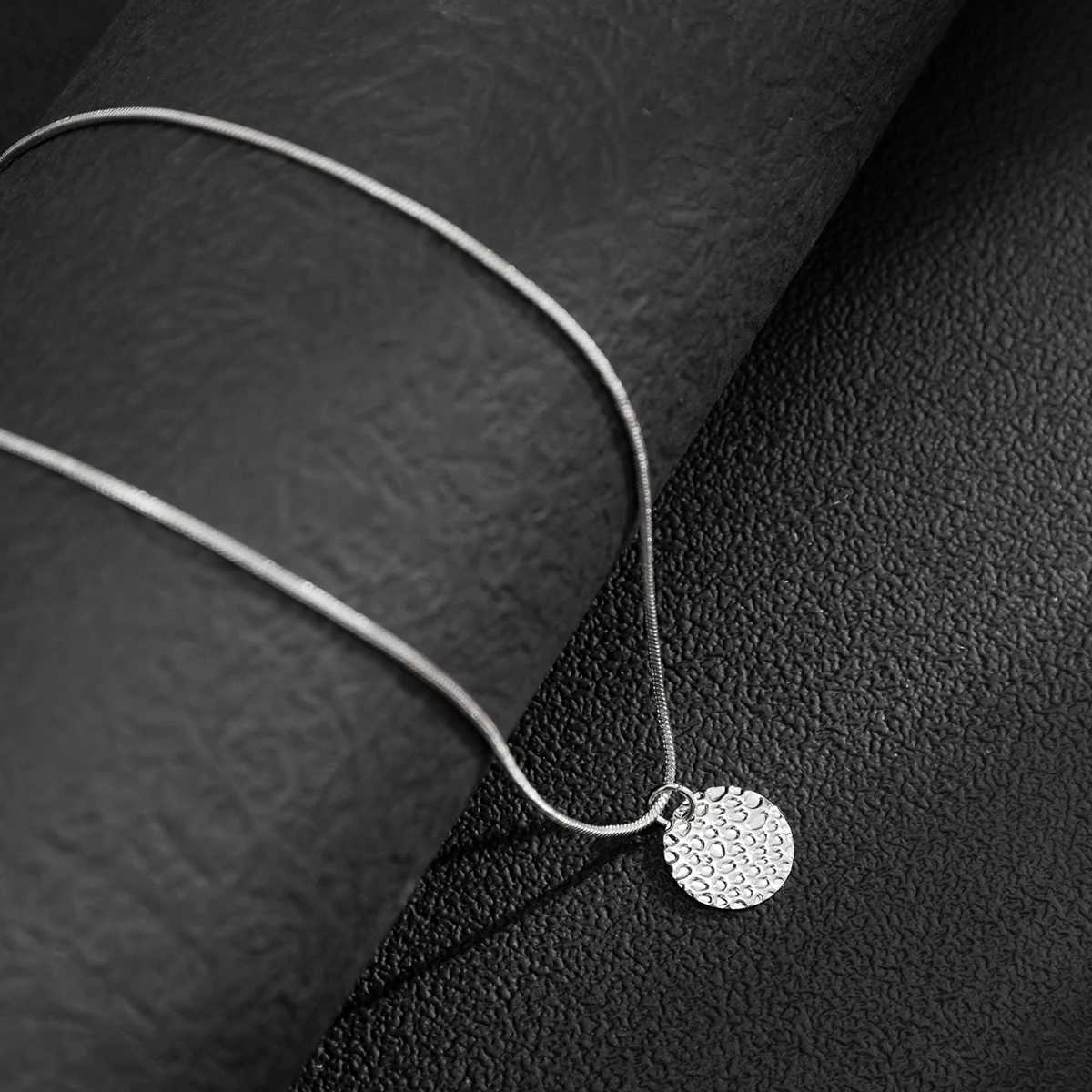 Simple Chain With Coin Pendant Necklace Men Trendy Gold Color Choker Necklace 2023 Fashion Jewelry on Neck Accessories Male GiftXJ251121