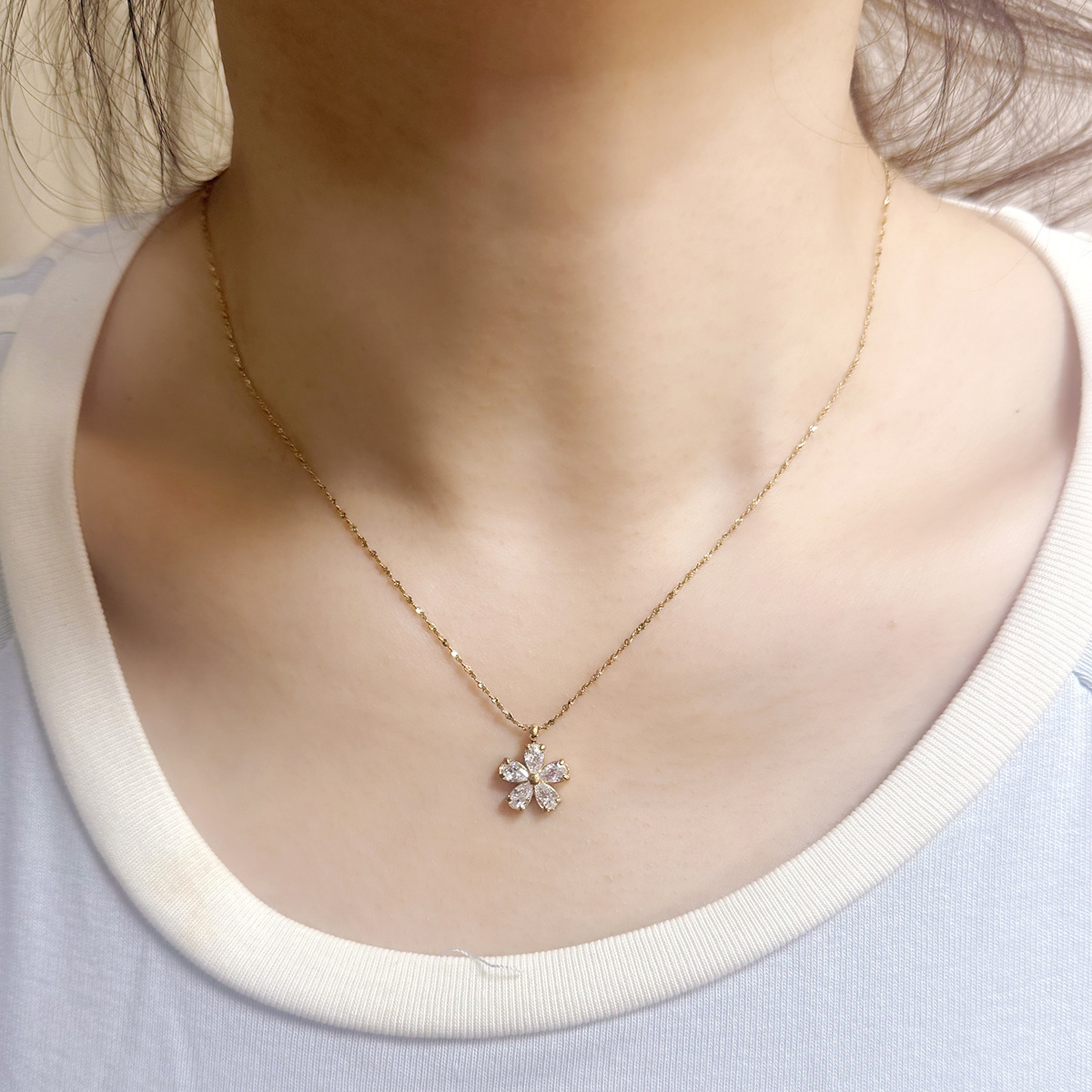 Designer Necklace For Women's Necklace Titanium Steel Colorful Earrings Necklace Gold Silver Color Collection Personality Simple Style Luxury Fas