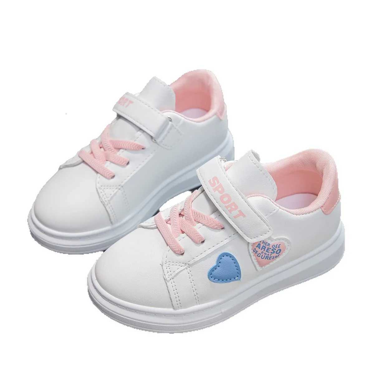 2025 New Spring Autumn Girls White Sneakers Korean Style Versatile Kids Sports Shoes Casual Shoes for Little GirlsW251121