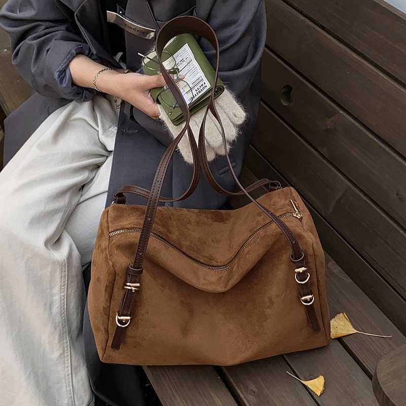 MOODS Shoder For Wen PU Suede Pure Color Large Capacity Shopping Bost Bag 2025 Winter New Fi Handbags Y251121