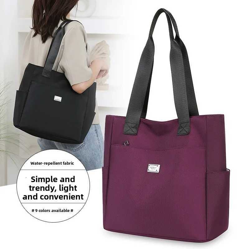 New stylish simple solid color mother bag womens bag nylon shoulder bag fashionable large capacity handbag Oxford Buttot bagT251121