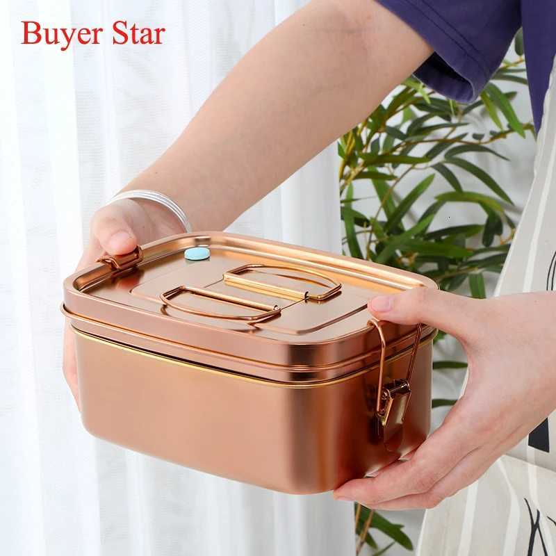 15L 304 Stainless Steel Lunch Box Double Layers Bento Food Container Snack Storage Thermal Metal Box Stock DinnerwareM251121