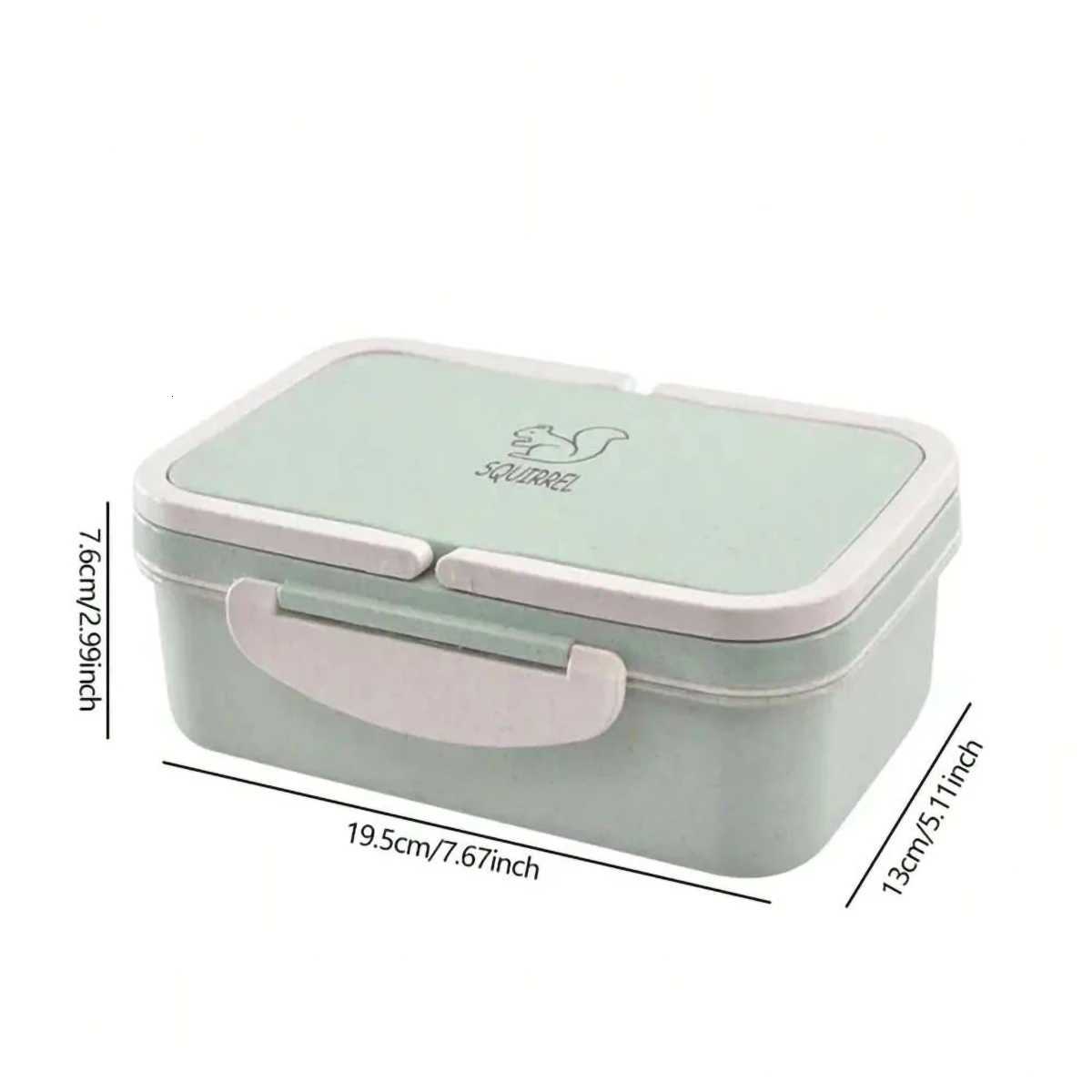 1pc-Microwave lunch box wheat straw bento box plastic food container kitchen accessoriesM251121