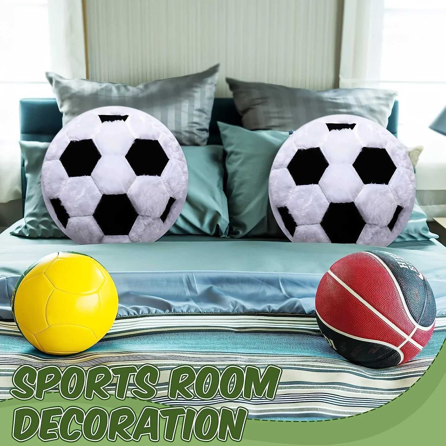 Creative Football Plush Fan Cushion Boyfriend Football Cushion Home Decoration Sports FanCute Soccer Shaped C251121