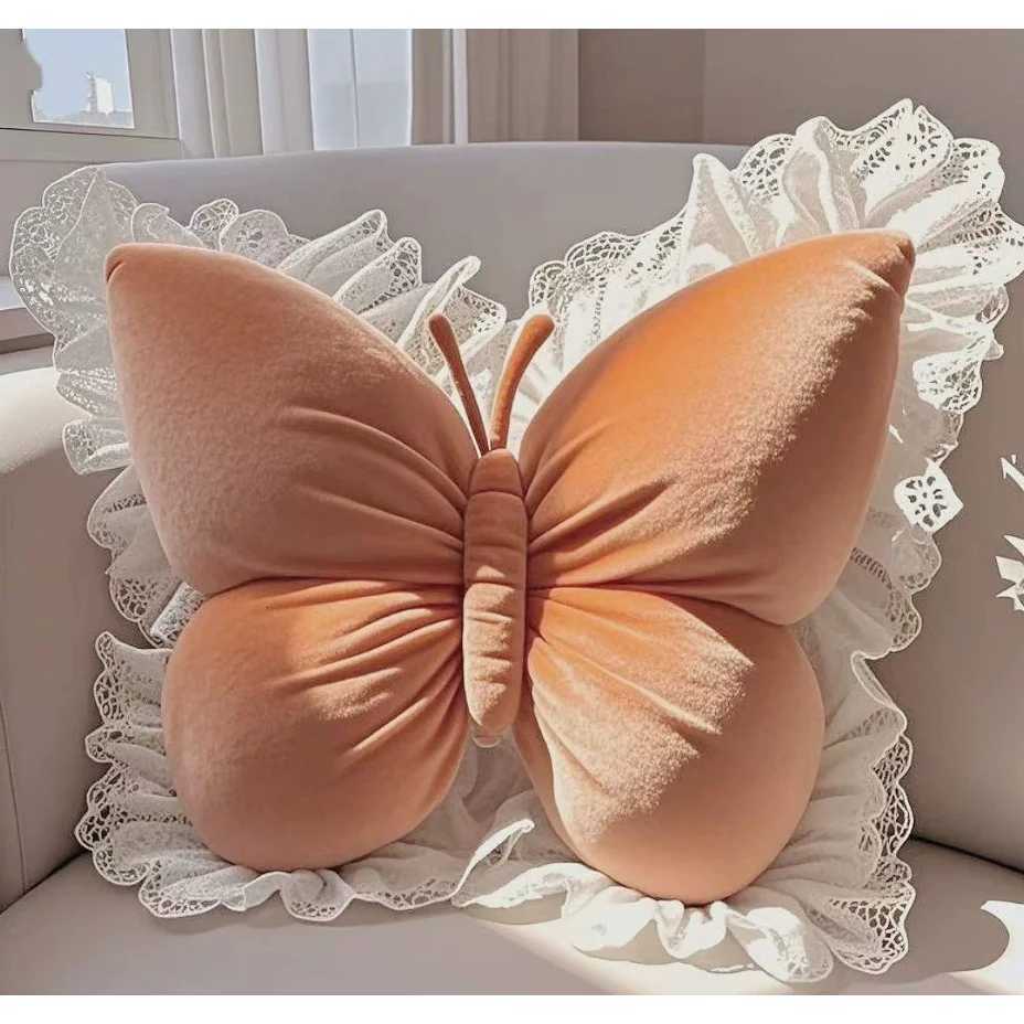 Butterfly Seat and Back Cushion Pad Home Decor Bed Chair Cushions Pads Support Velvet Sofa Couch Throw s Fluffy C251121