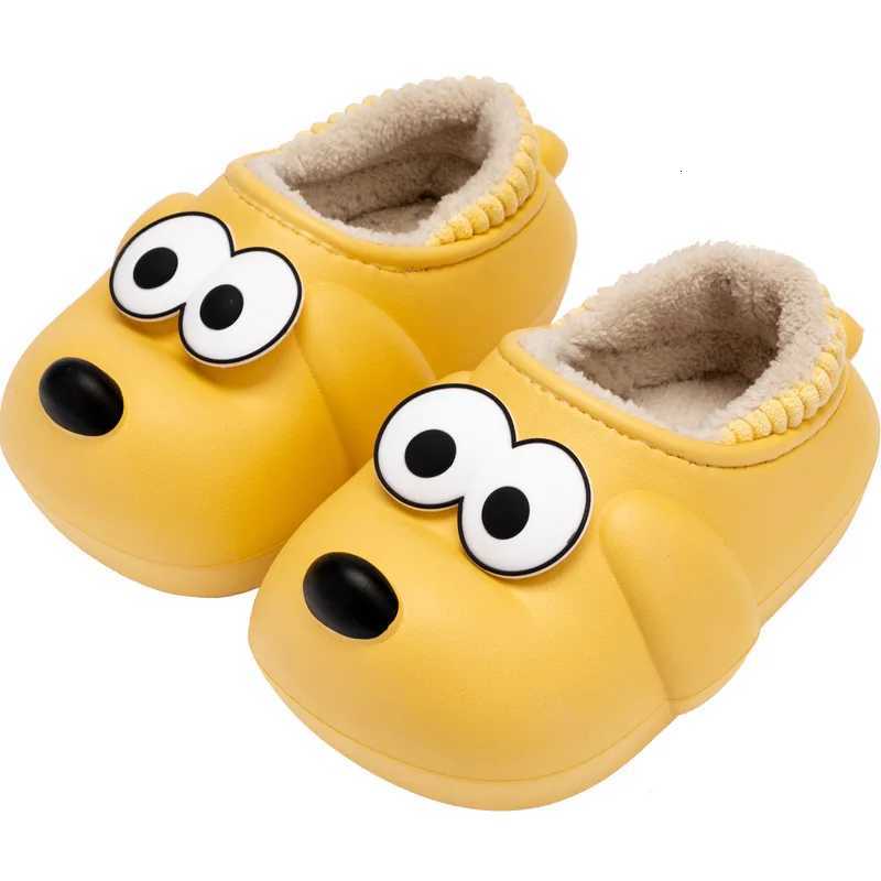 2023 Newest Winter Waterproof Soft Warm Shoes Fluffy EVA Cute House Slippers for Kids Home Indoor Outdoor Kids Shoes for GirlW251121