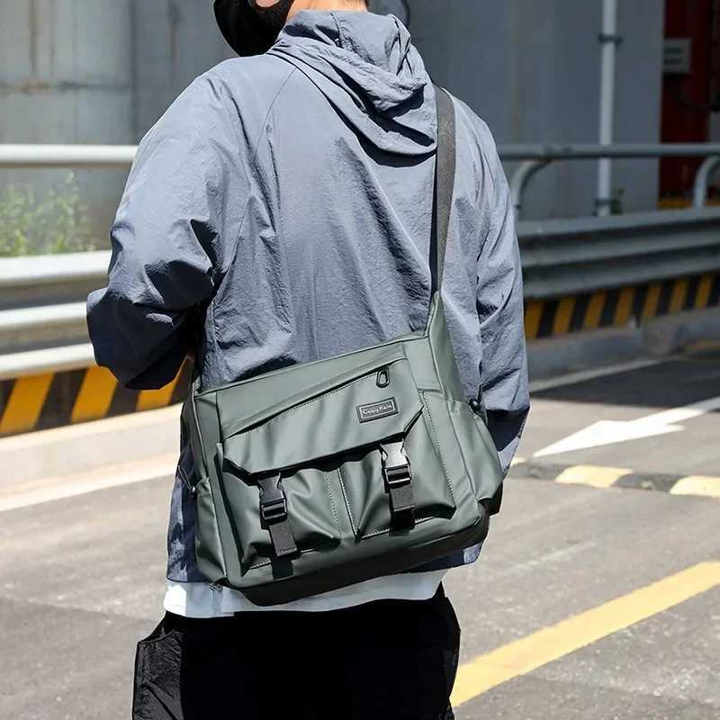 Fashion Men Shoder Bag Solid Waterproof Firm Snap Mti-Pocket Casual Crossbody Bags for Unisex Flap Large Capacity Y251121