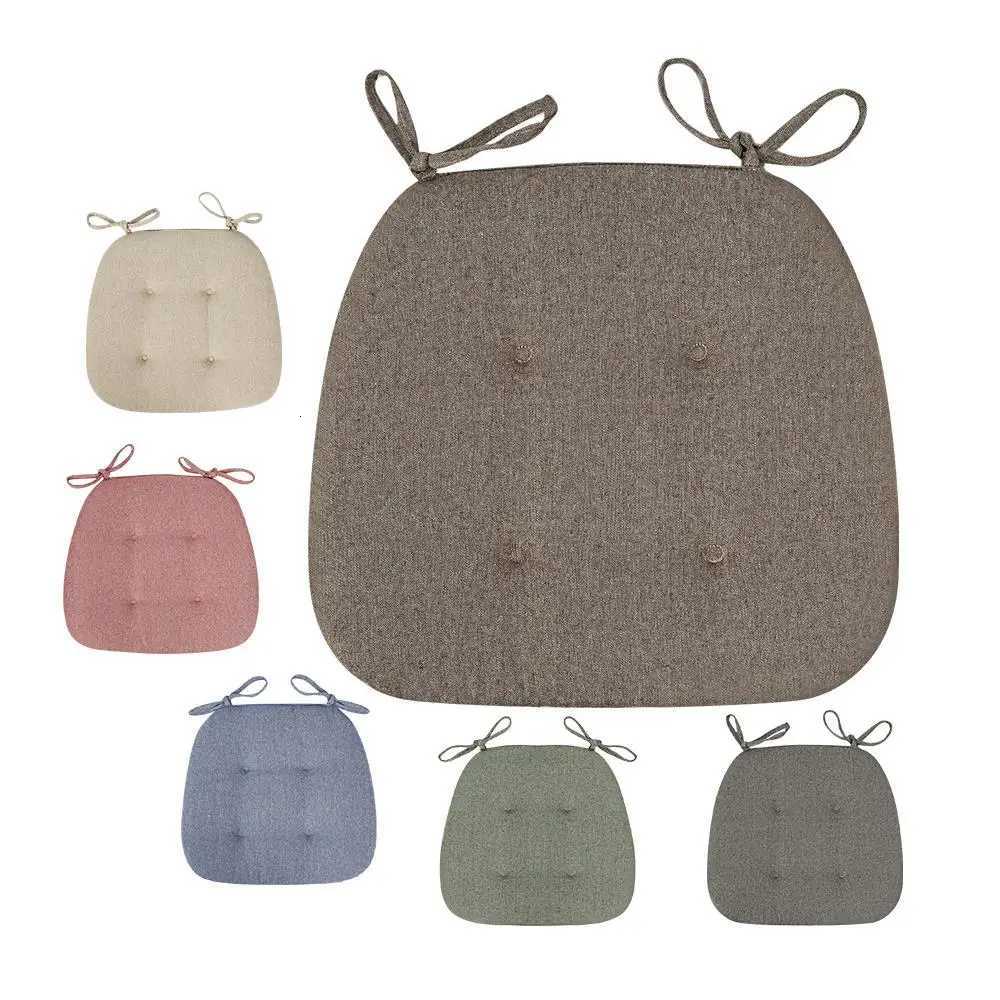 Horseshoe Shape Dining Chair Cushion Cotton Linen Seat Pad Home Use Cushion Breathable All Season Keep Warm Chair Pad C251121