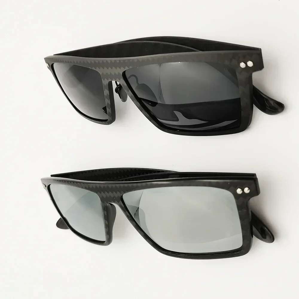 Matt UV400 Polarized Outdoor Bright Real Carbon Fiber Shade Sunglasses for Driving Sports Gafas De Sol