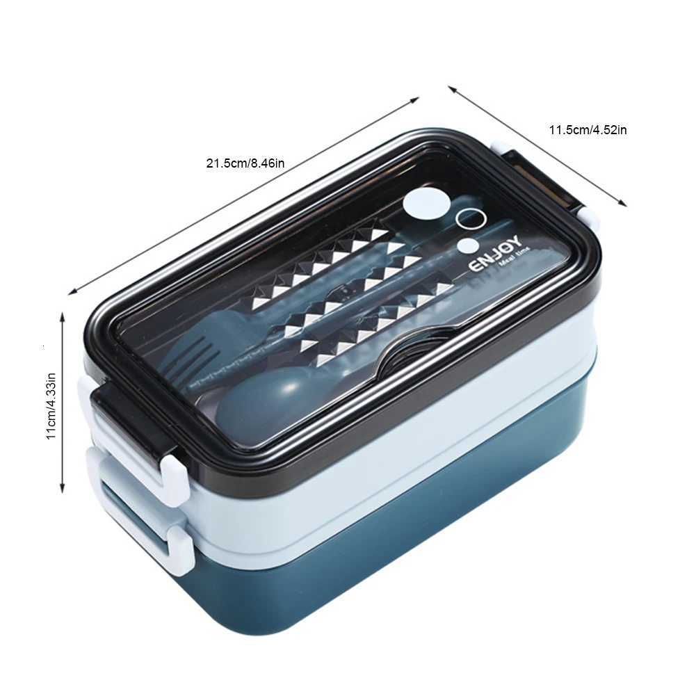 304 Stainless Steel Lunch Box Bento Lunch Box Thermo Food Storage Box Food-Safe Bento Lunch Boxes For School Kids Office WorkerM251121