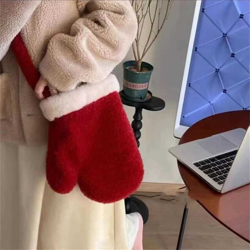 Christmas Gloves Shoder Large Capacity Bag Plush Winter Crossbody Bag Wen Red Small Phe Purse Y251121