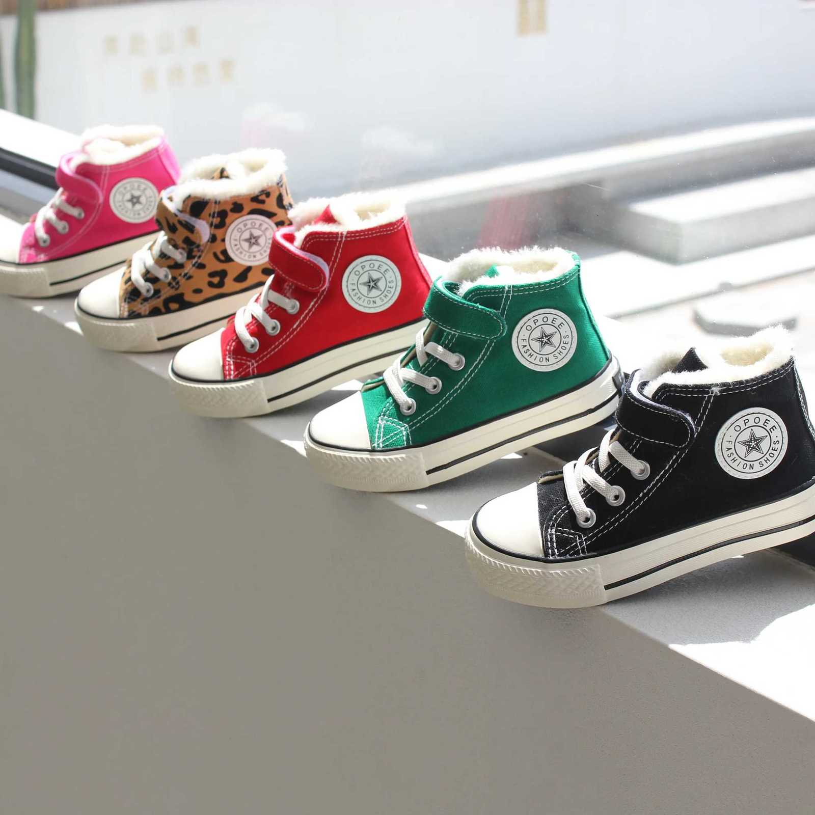 L2189 Solid color childrens cotton shoes with soft soles warm childrens thick cotton boots winter girls shoes boys cottoW251121