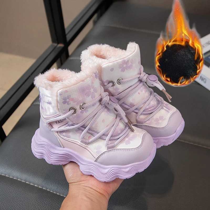 Childrens Snow Boots 3-18 Years Old Padded Thickened Boys Girls Big Cotton Shoes Soft Boys Short Boots Kids Warm Cotton ShoesW251121