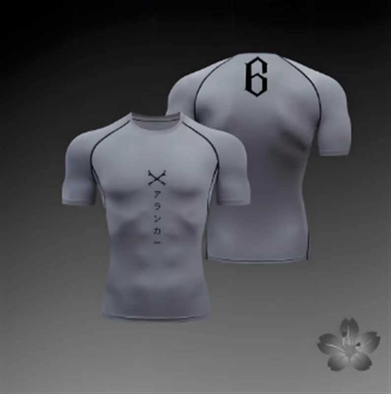 Summer short sleeved mens compression sports T-shirt new running fast drying gym jogging shirt Rashguard Jiu Jitsu top X250421