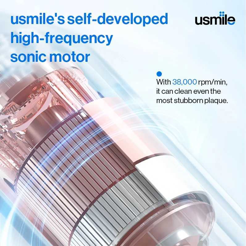 USMILE P1 Electric Toothbrush Rotary Cleaning Teeth Brush Waterproof With Timer Rechargeable with 6 Head C251121