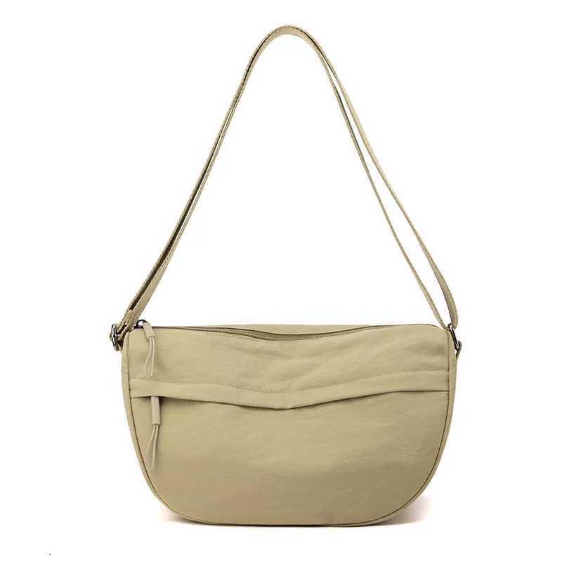 Solid Hobos Nylon Tote Bags with Multiple Zipper Pockets Large Capacity Casual Shoulder Bags for College Work Everyday UseT251121
