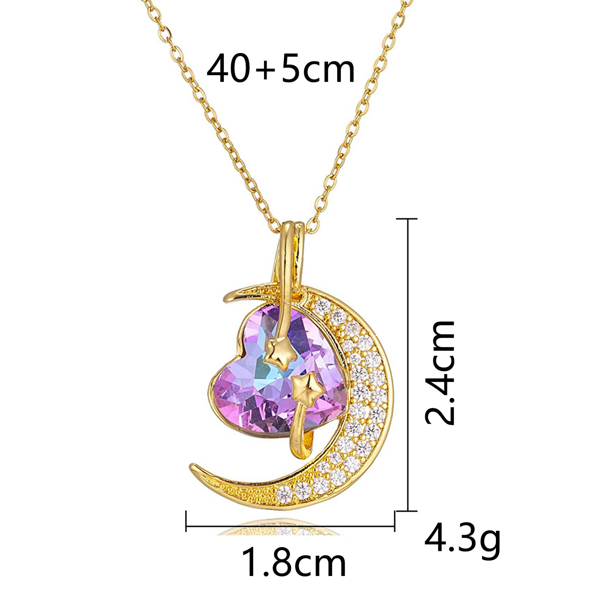 titanium steel Loving Heart Rose moissanite chain designer necklace designer necklace for woman diamond chain luxury jewelry women mens necklace - view 6