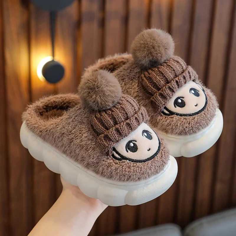 Winter Childrens Slippers Boys Indoor Home Cartoon Cute Middle and Small Childrens Baby Cotton Slippers Warm Girls SlippersW251121