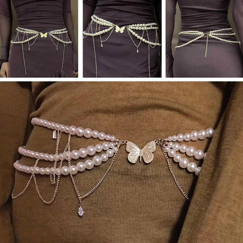 Fashion Vintage Belt Multi-layer Pearl Waist Chain For Women Luxury Jewelry Gift Y2k Cosplay Body Belt Party Accessories I6x1 Y250515