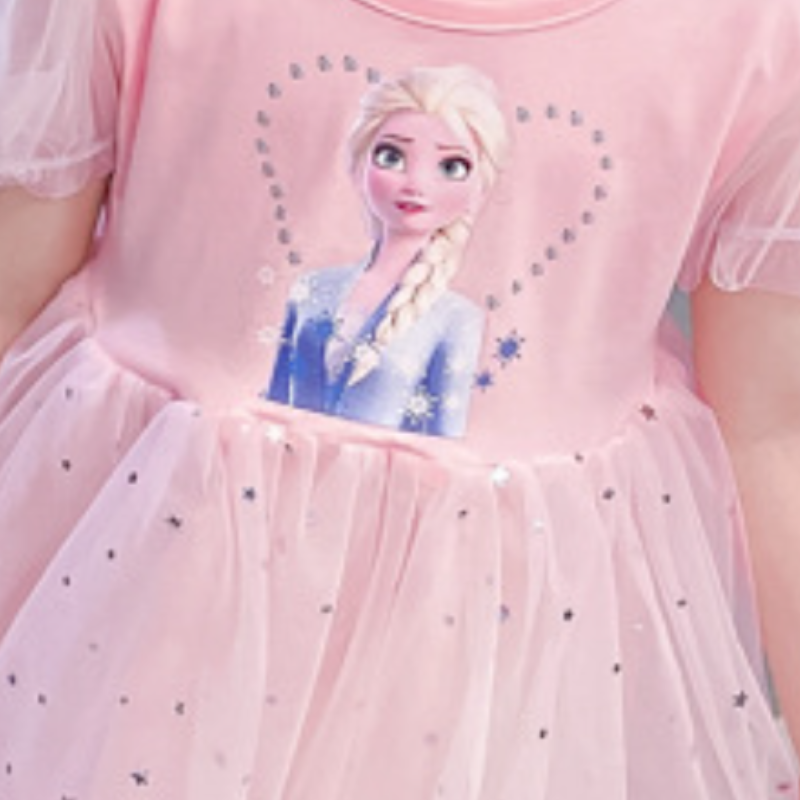 DISNEY kids designer clothes girls' dresses girls' Elsa princess dressFrozen summer children's rainbow dress baby Elsa dress
