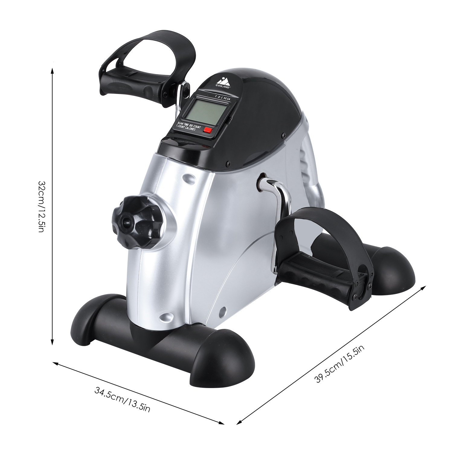 Mini Exercise Bike,Under Desk Bike Pedal Exerciser Portable Foot Cycle Arm & Leg Peddler Machine with LCD Screen Displays
