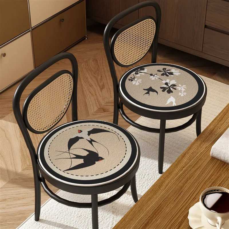 Vintage Style Cushion Home Chair350Washed Faux Cashmere Horseshoe-Shaped Winter Plush Dining Table and Chair Non-Slip C251121