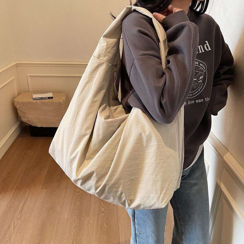 Canvas Bag Large Capacity Shopping Bag Autumn Winter New High End Single Shoulder Crossbody For Women Large Capacity Handheld Tote Niche Co