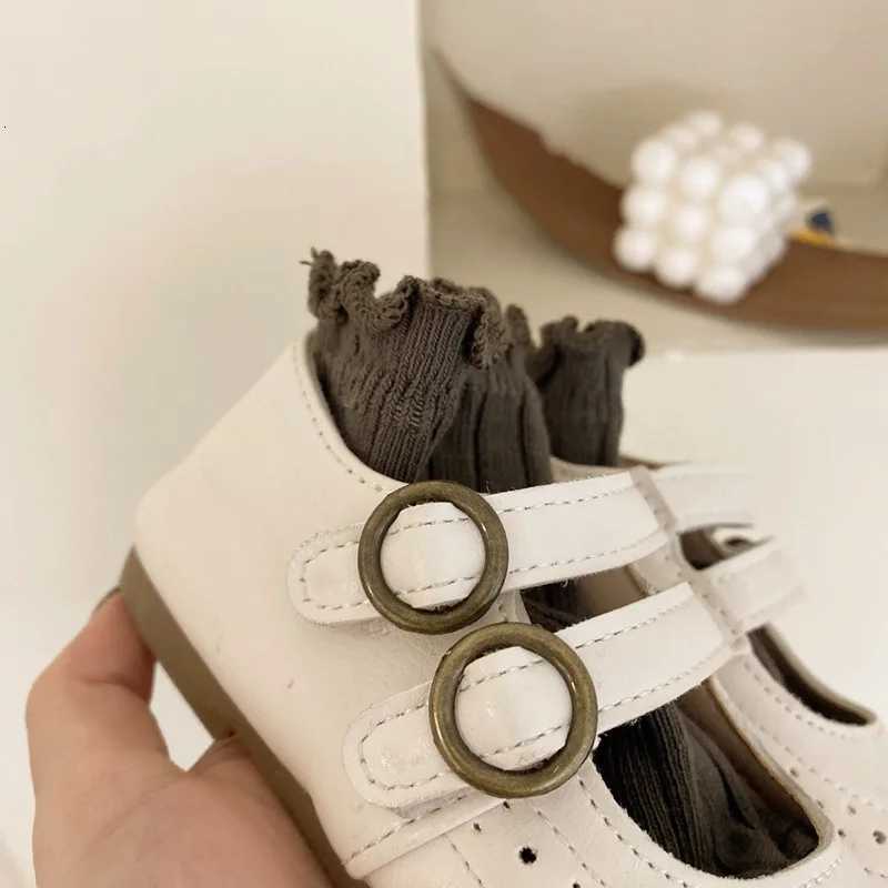 Girls Leather Shoes 2023 Spring Autumn New Versatile Children Retro Princess Shoes Soft Bottom Anti Slip Kids Shoes Mary JanesW251121