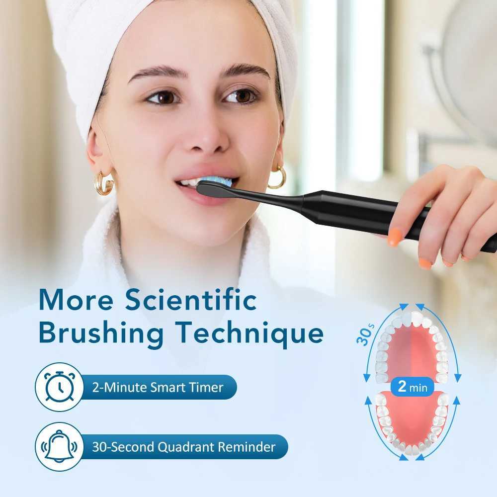 Sonic Electric Toothbrush with 4 Soft Heads USB Rechargeable Smart Whitening Tooth Brush Adult Cleaning Teeth Brush Waterproof C251121