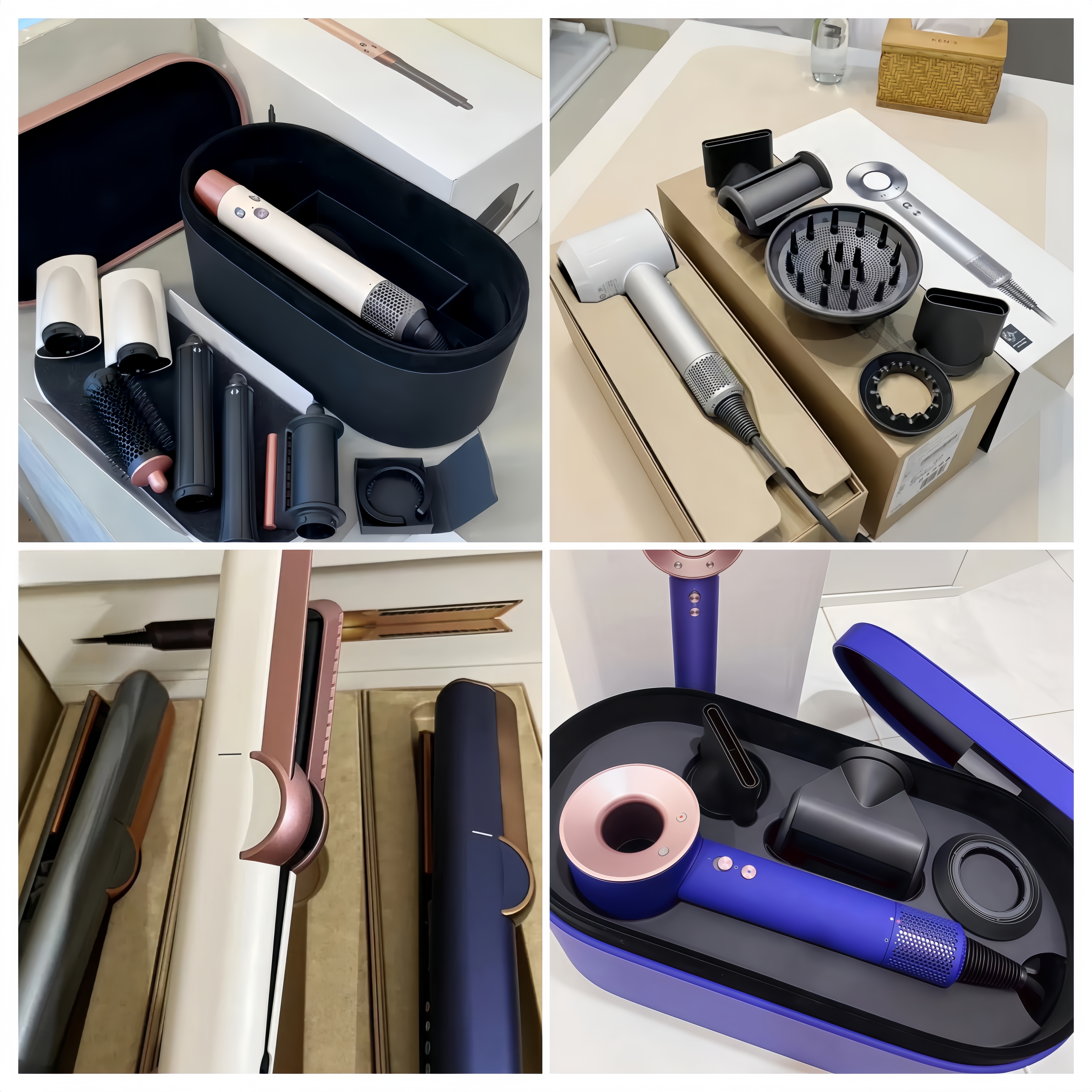 7-in-1 Hair Dryer Professional Electric Air Pack Negative Ion Powerful Cold Wind Hair Dryer Care Temperature Cold and Warm Wind Care Tool With Five Nozzles