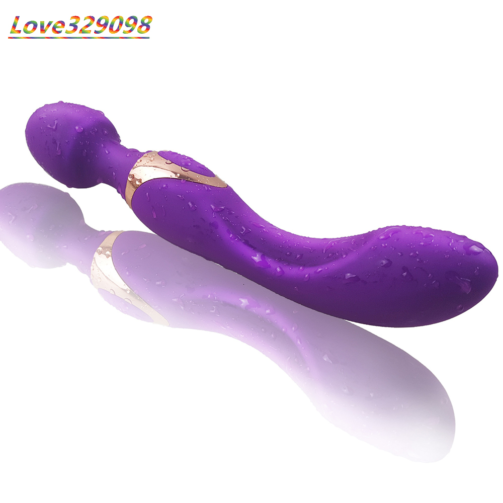 Adult Strong Shock Av Stick Silicone Rechargeable Female Masturbation Clitoris Vibrator Mini Massage Sex Toys Vibrator