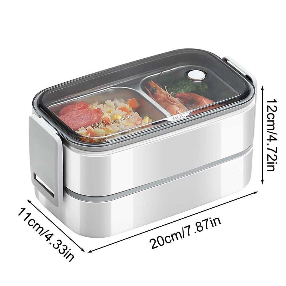1PC Stainless Steel Sealed Insulated Box Double-Layer Lunch Box That Students Can Heat In The Microwave At WorkM251121