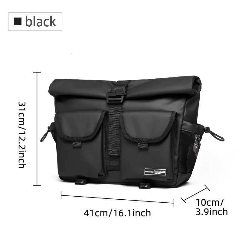 Fashion Fi Casual Men Roll Top Shoder Messenger Bag Large Size Outdoor Cycling Crossbody Side Bags M Urban Trend Daypack Y251121